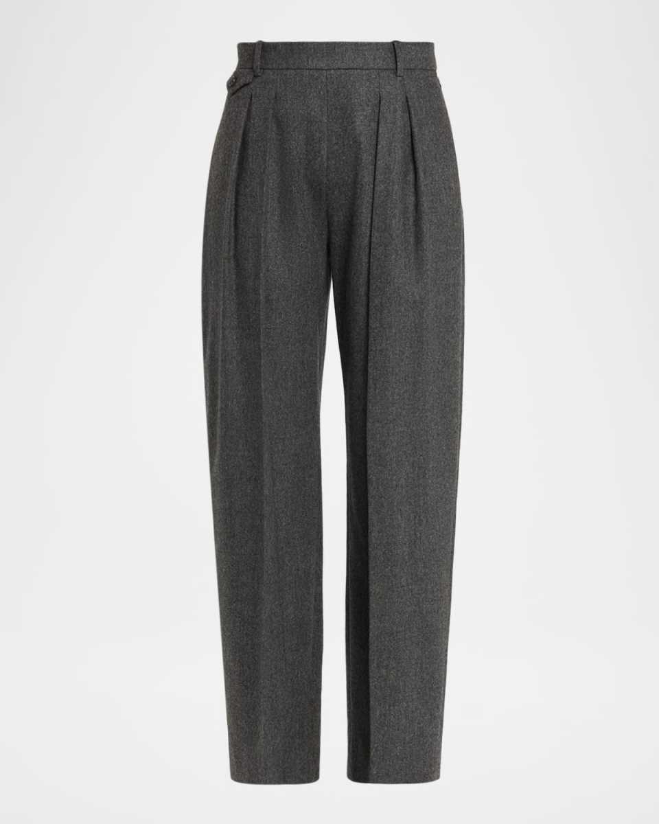 Dugan Pleated Tapered-Leg Ankle Pants